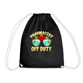 Sommer Sonnenbrille Urlaub Apotheker Pharmazeut - Turnbeutel - Schwarz - Vorne