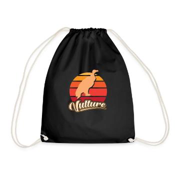 Vulture vulture in front of the sun - Drawstring Bag - black - Front