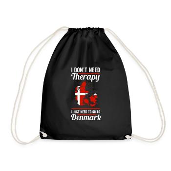 Denmark - Drawstring Bag - black - Front