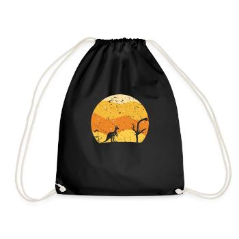kangourou - Sac de sport léger - noir - Devant
