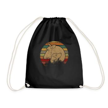 Vache vaches veau chien rétro vintage drôle cadeau - Sac de sport léger - noir - Devant