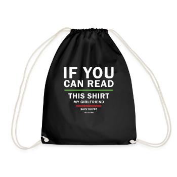 Fun Sarcastic design for Boyfriends from - Drawstring Bag - black - Front