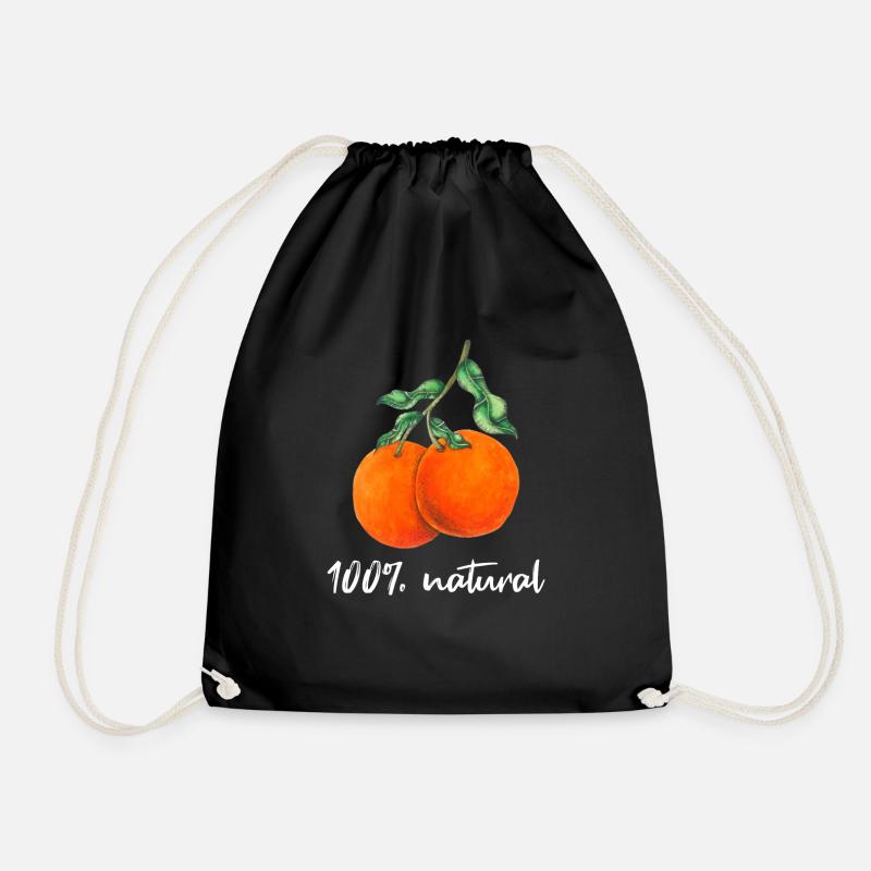 Orangen - Turnbeutel - Schwarz