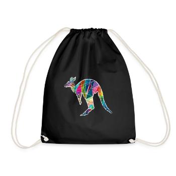 Kangaroo Australia - Drawstring Bag - black - Front