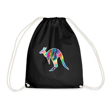 Kangourou sautillant - Sac de sport léger - noir - Devant