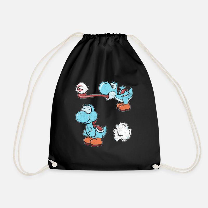 Super smash Bros Ultimate Farting - Drawstring Bag - black