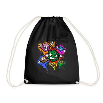Fantasy RPG Cubes Jeu Tabletop Joueur - Sac de sport léger - noir - Devant