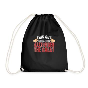En rapport avec Alexandre le Grand - Généalogie Geek - Sac de sport léger - noir - Devant