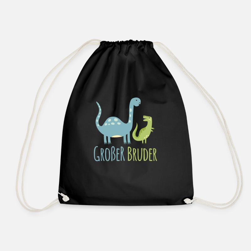 Grosser Bruder Dino Trex T-Shirt Geschenk Idee - Turnbeutel - Schwarz
