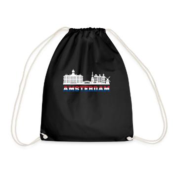 Amsterdam skyline Pays-Bas vacances - Sac de sport léger - noir - Devant