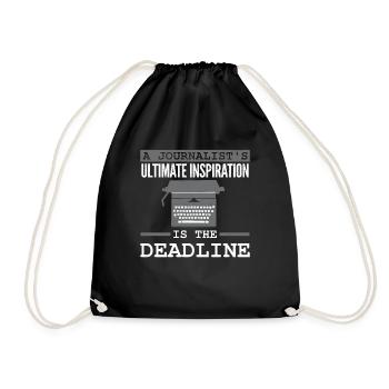 journaliste - Sac de sport léger - noir - Devant