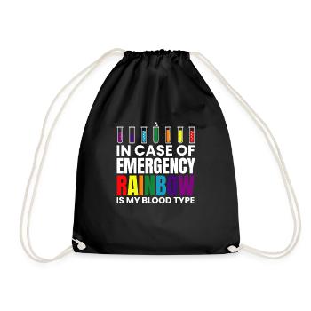 LGBT Pride Gay Lesbians Against Homophobia Sexism - Drawstring Bag - black - Front