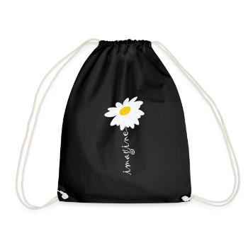 Imagine Daisy Flower - Turnbeutel - Schwarz - Vorne
