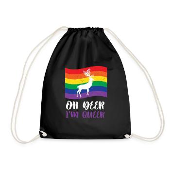 lgbt reh - Turnbeutel - Schwarz - Vorne