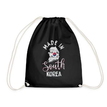 South Korea - Drawstring Bag - black - Front