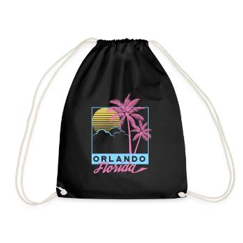 Orlando Beach FL, Florida Tee, imprimé Vintage Beach - Sac de sport léger - noir - Devant
