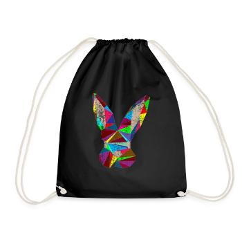 Hare - Drawstring Bag - black - Front