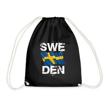 Schweden - Turnbeutel - Schwarz - Vorne
