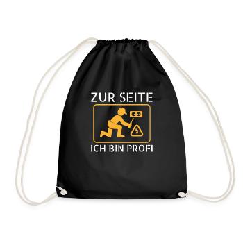 Zur Seite Ich Bin Profi Elektriker - Turnbeutel - Schwarz - Vorne