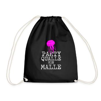 Party jellyfish from Malle - Drawstring Bag - black - Front
