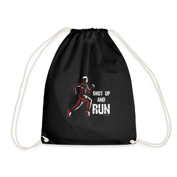 Cadeau de motivation ou de jogging cool pour Shut Up And Run - Sac de sport léger - noir - Devant