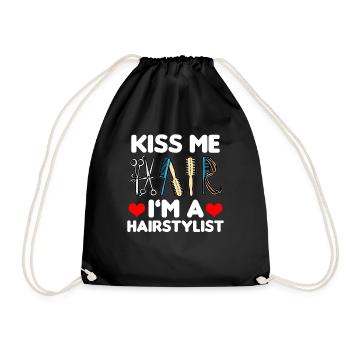 Embrasse-moi je suis un coiffeur coiffeur drôle - Sac de sport léger - noir - Devant