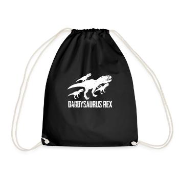 Papasaurus T-Rex enfants Dino dinosaures famille - Sac de sport léger - noir - Devant