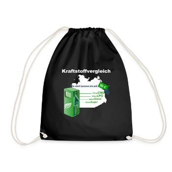 Kraftstoffvergleich - Turnbeutel - Schwarz - Vorne
