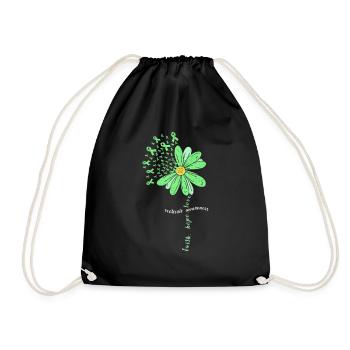 Flower Faith Hope Love Scoliosis Awareness - Drawstring Bag - black - Front