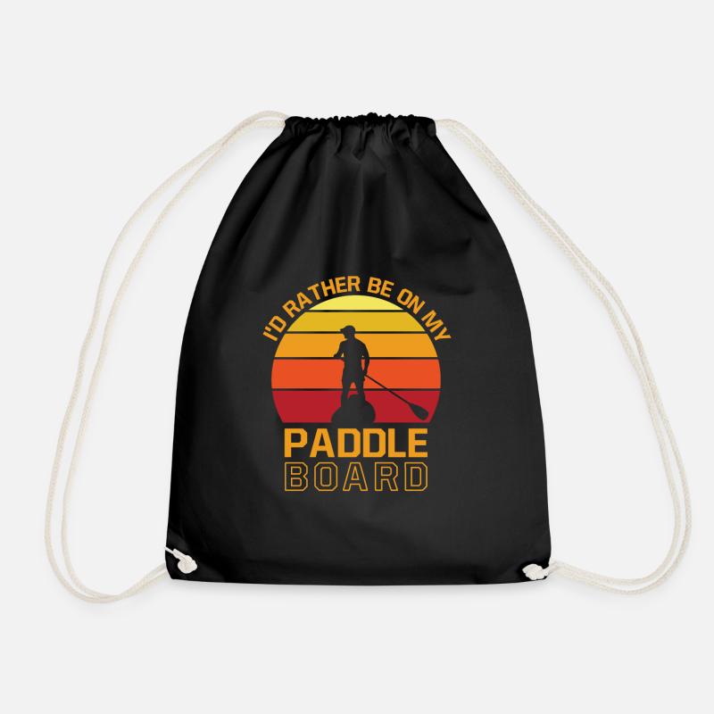 SUP paddle board - Drawstring Bag - black