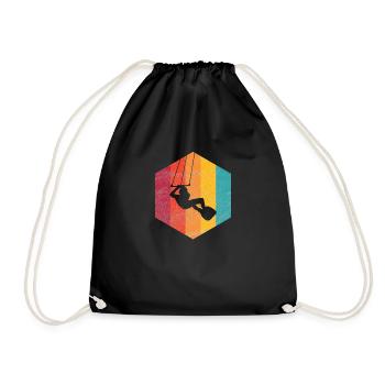 Kitesurfing - Turnbeutel - Schwarz - Vorne
