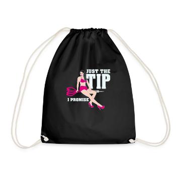 Funny darts shirt - Drawstring Bag - black - Front