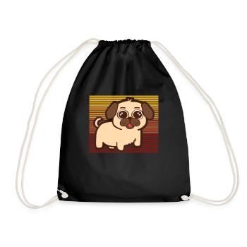 Pug Dog Puppy Puppy - Sac de sport léger - noir - Devant