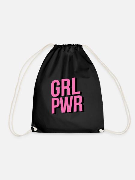 Girl Power Grl Power Shirt - Turnbeutel - Schwarz