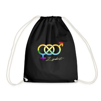 LGBT - Drawstring Bag - black - Front