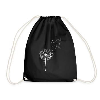 Free and transient like a dandelion - Drawstring Bag - black - Front