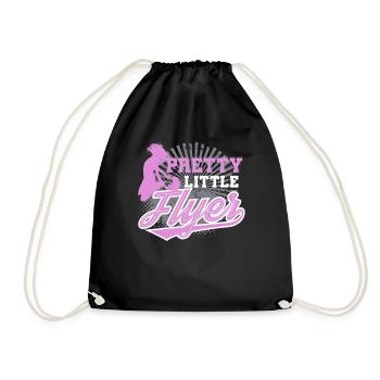 Cheerleader Pretty Little Flyer Geschenk Tee für - Turnbeutel - Schwarz - Vorne