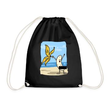 Summer Banana - Turnbeutel - Schwarz - Vorne