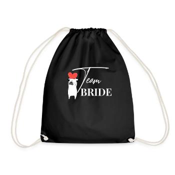 Mariage de l'équipe mariée mariée Pug JGA fête de mariage - Sac de sport léger - noir - Devant
