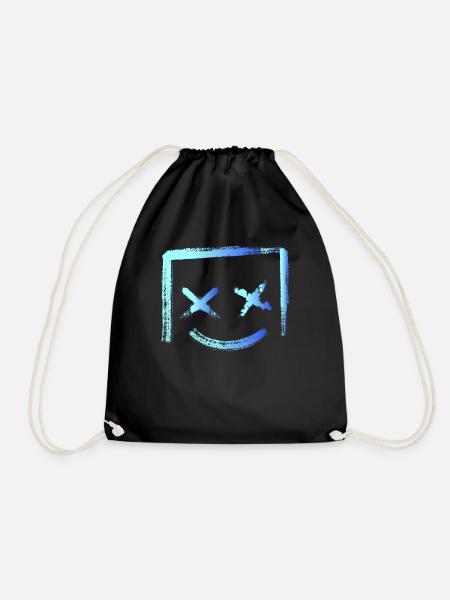 Neuheit Geschenk Smores drucken Happy Marshmallow - Turnbeutel - Schwarz