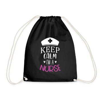 infirmière - Sac de sport léger - noir - Devant
