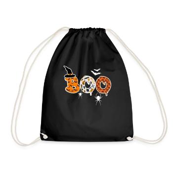 Halloween Boo für gruselige Geister und Hexe - Turnbeutel - Schwarz - Vorne