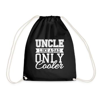uncle - Drawstring Bag - black - Front
