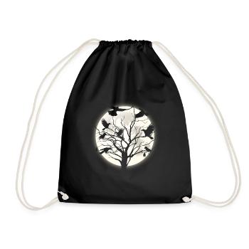 Raven night - Drawstring Bag - black - Front