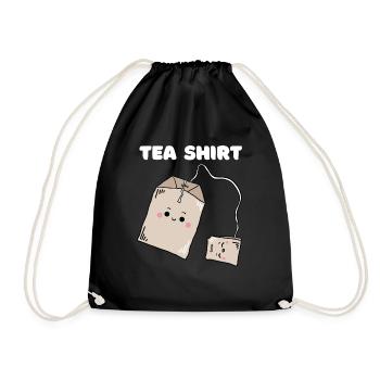 Tea Tee Shirt Lustig Lustige Bilder Spruch Humor - Turnbeutel - Schwarz - Vorne