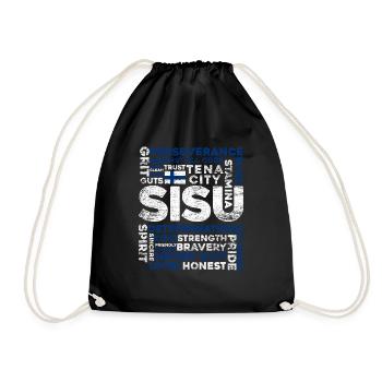 Finland Finn Sisu - Drawstring Bag - black - Front