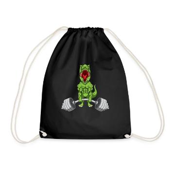 Fitness Bodybuilder Sport Dino T-Rex Cadeau - Sac de sport léger - noir - Devant