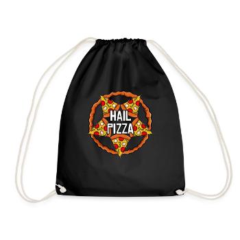 Salut Pizza Fast Food Pentagram Gothique Cadeau - Sac de sport léger - noir - Devant