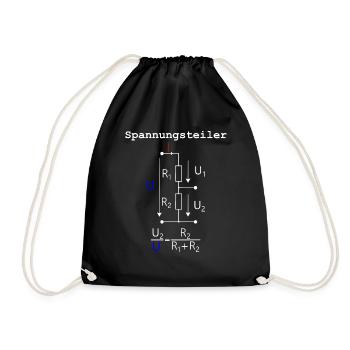 Electrical engineering Voltage divider relax shirt - Drawstring Bag - black - Front