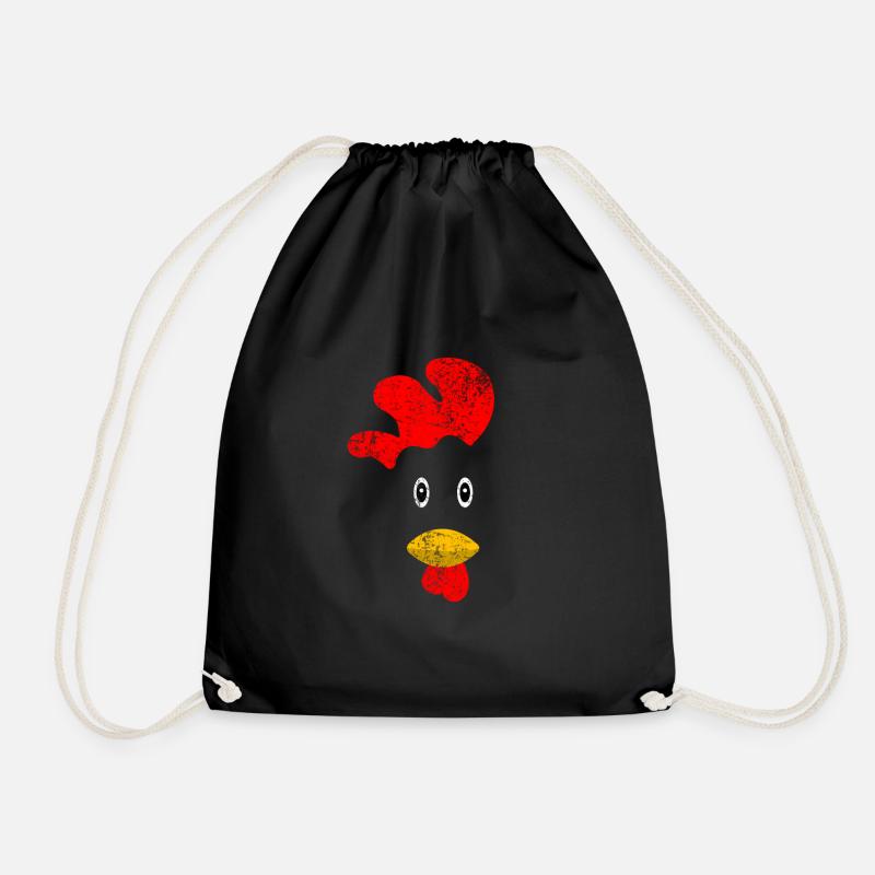 Huhn - Turnbeutel - Schwarz